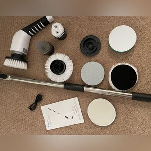 Electric Spin Scrubber Cleaner with Attachments